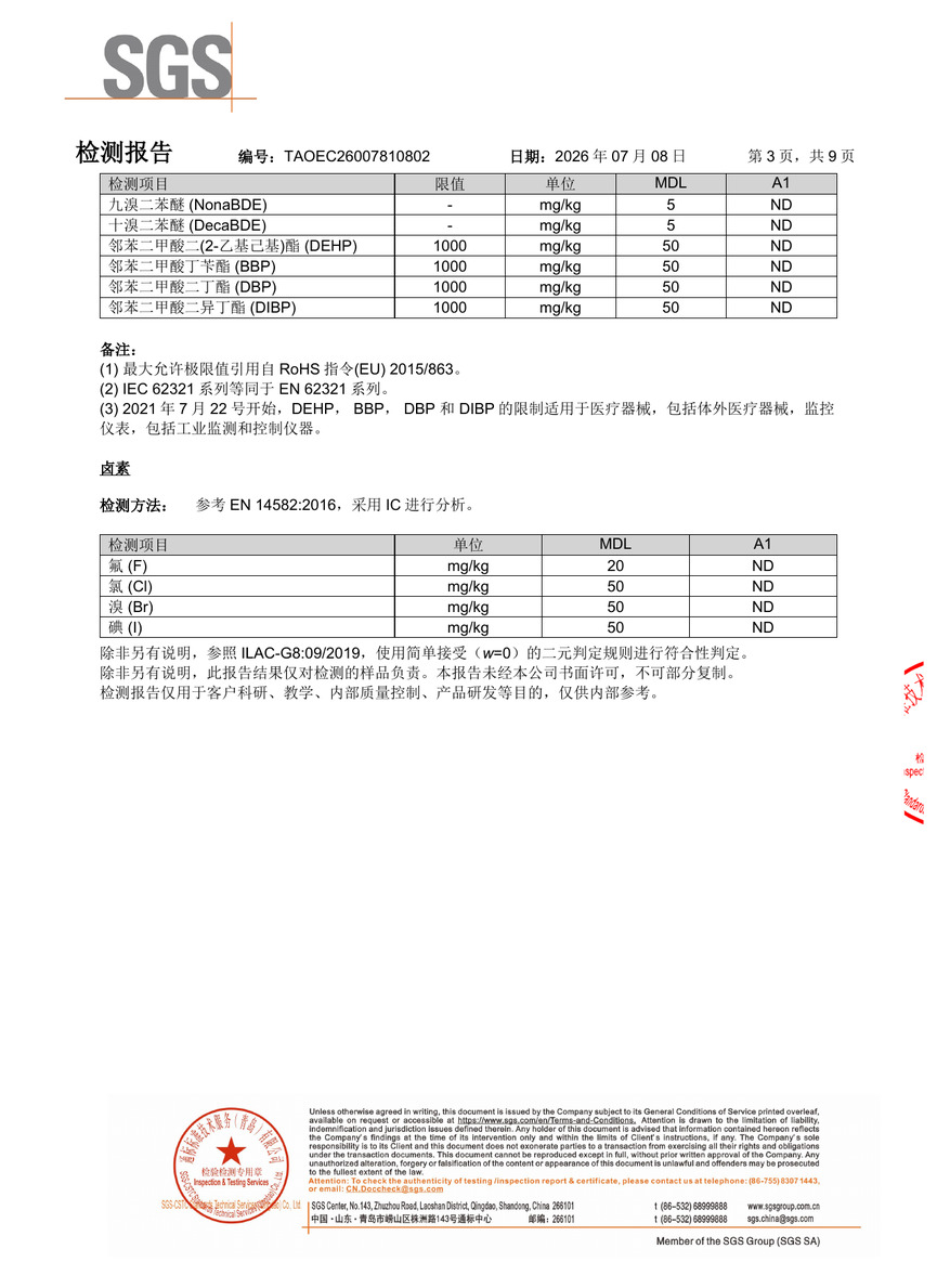 粉色防静电珍珠棉检测报告-中文版-第3页