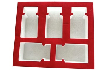 珍珠棉加红色绒布